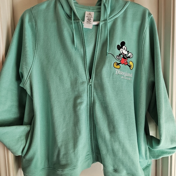 Disneyland Resort “Classic Mickey” Mint green Zip-up Hoodie.  Like new condition - Picture 5 of 7
